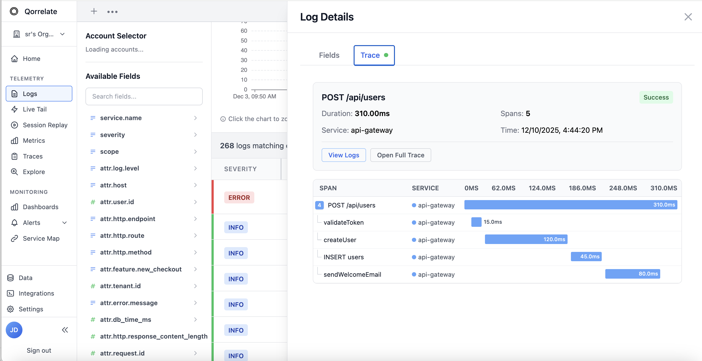 Log-to-Trace Correlation